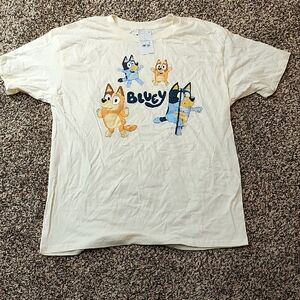 Bluey • Unisex Oversized Graphic Short Sleeve Tee - Cream